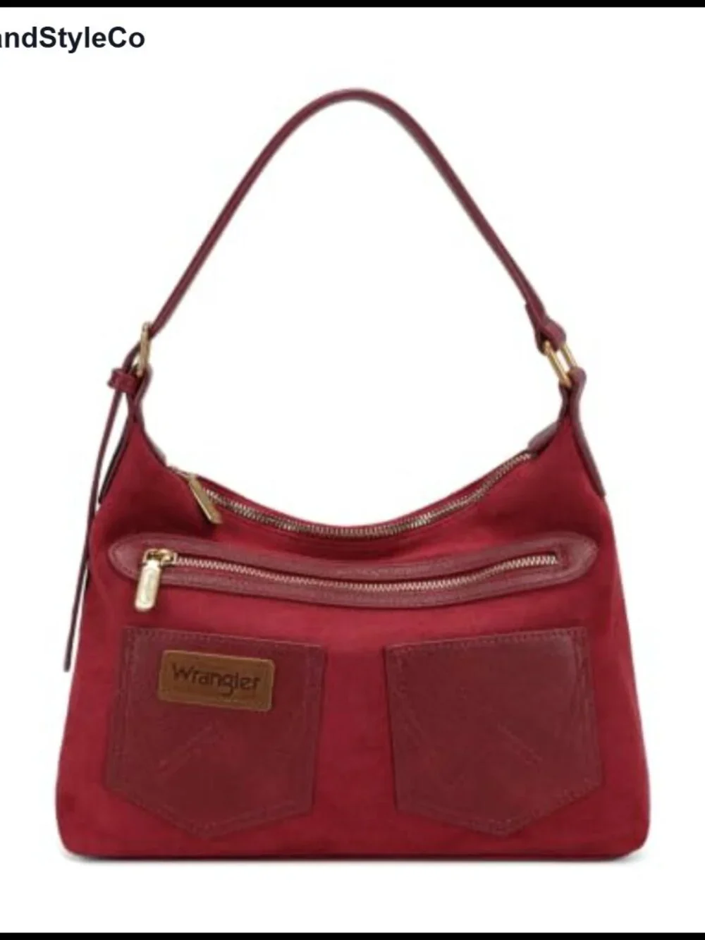 Faux Suede Hobo Shoulder Bag Slouchy Crossbody Purse Women